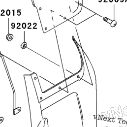 1998 Kawasaki PRAIRIE 400 4X4 (KVF400-A2) Front Fender(S