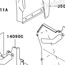 1998 Kawasaki PRAIRIE 400 4X4 (KVF400-A2) Front Fender(S