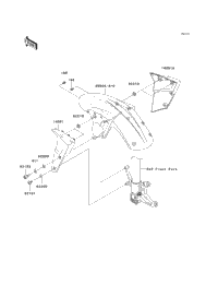 2005 Kawasaki NINJA ZX-6R (ZX636-C1) Front Fender(S) | Babbitts