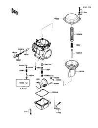 1988 Kawasaki NINJA 600R (ZX600-C1) Carburetor Parts