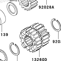 2008 Kawasaki ZZR600 (ZX600J8F) Transmission | Babbitts Kawasaki