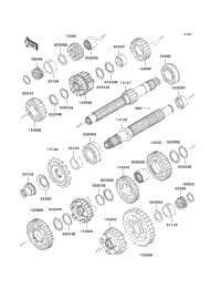 2008 Kawasaki ZZR600 (ZX600J8F) Transmission | Babbitts Kawasaki