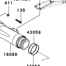 2007 Kawasaki JET SKI STX-12F (JT1200D7F) Muffler(S) | Babbitts