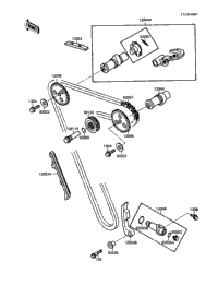 1988 Kawasaki Mojave 250 (KSF250-A2) Camshaft(S)/Tensioner