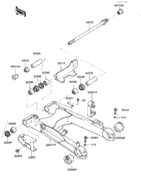 1984 Kawasaki Ninja (ZX900-A1) Swing Arm | Babbitts Kawasaki Parts