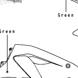 1994 Kawasaki NINJA ZX-7 (ZX750-L2) Decals (Green/White/Blue
