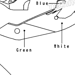 1994 Kawasaki NINJA ZX-7 (ZX750-L2) Decals (Green/White/Blue