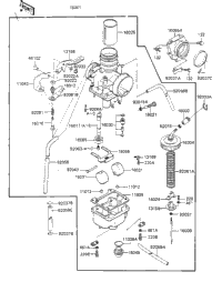 もこページ 1985 Kawasaki KX125 (KX125-D1) Carburetor | Babbitts Kawasaki