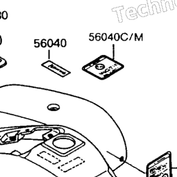 1995 Kawasaki MOJAVE 250 (KSF250-A9) Labels | Babbitts Kawasaki