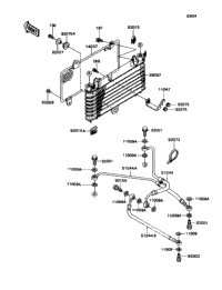 1993 Kawasaki ZX-11 (ZX1100-C4) Oil Cooler | Babbitts Honda Parts