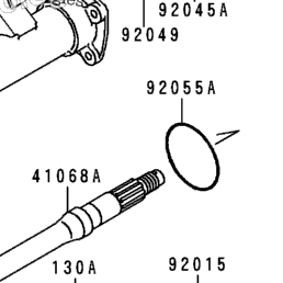 1989 Kawasaki BAYOU 300 4X4 (KLF300-C1) Drive Shaft (Rear
