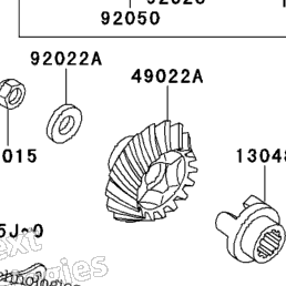 1995 Kawasaki BAYOU 220 (KLF220-A8) Front Bevel Gear | Babbitts