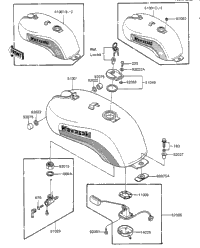 1983 Kawasaki GPz (ZX1100-A1) Fuel Tank | Babbitts Kawasaki Parts