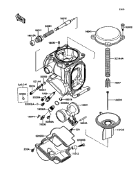 FKWページ Kawasaki Motorcycle 2004 OEM Parts Diagram for CARBURETOR