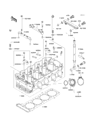 1995 Kawasaki GPZ1100 (ZX1100-E1) Cylinder Head | Babbitts