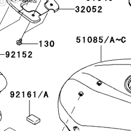 2007 Kawasaki NINJA ZX-6R (ZX600P7F) Fuel Tank | Babbitts Kawasaki