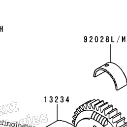 1997 Kawasaki NINJA 500 (EX500-D4) Crankshaft | Babbitts Kawasaki
