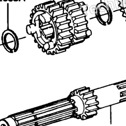 1987 Kawasaki KX60 (KX60-B3) Transmission | Babbitts Kawasaki