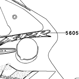 2003 Kawasaki NINJA ZX-12R (ZX1200-B2) Decals (Silver)(B2)(Cn