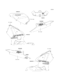 2003 Kawasaki NINJA ZX-12R (ZX1200-B2) Decals (Silver)(B2)(Cn