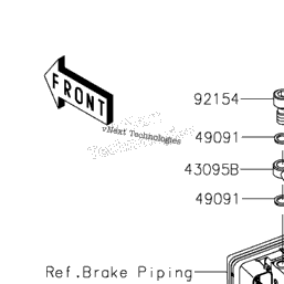 2024 Kawasaki Ninja ZX-6R ABS (ZX636JRFBN) Rear Master Cylinder