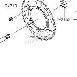 2024 Kawasaki Ninja 500 (EX500GRFNN) Rear Wheel/Chain | Babbitts