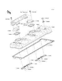 mmffyukoページ Kawasaki Motorcycle 2024 OEM Parts Diagram for Engine Cover
