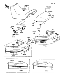 1989 Kawasaki NINJA 600R (ZX600-C2) Seat | Babbitts Kawasaki