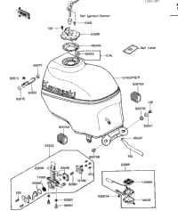 1987 Kawasaki Ninja 600 (ZX600-A3) Fuel Tank | Babbitts Kawasaki