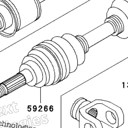 1999 Kawasaki BAYOU 300 4X4 (KLF300-C11) Drive Shaft (Front