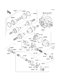 thumbnail interactive-video image 1 of Caltric Front Propeller Drive Shaft Yoke With U-Joint For Kawasaki Bayou 300 KLF300C 4x4 (1989-2005) 1 of 2