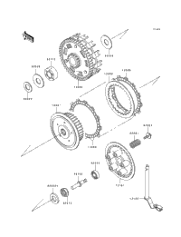 1992 Kawasaki NINJA ZX-6 (ZX600-D3) Clutch | Babbitts Kawasaki