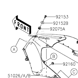 2016 Kawasaki NINJA ZX-14R ABS (ZX1400JGF) Fuel Tank(Jgf/Jhf