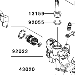 2008 Kawasaki NINJA ZX-14 (ZX1400C8F) Clutch Master Cylinder