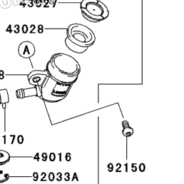 2008 Kawasaki NINJA ZX-14 (ZX1400C8F) Clutch Master Cylinder