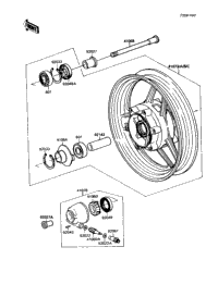 1989 Kawasaki NINJA 750R (ZX750-F3) Front Wheel | Babbitts