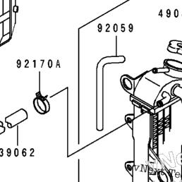 1992 Kawasaki KX250 (KX250-J1) Radiator | Babbitts Kawasaki Parts