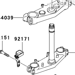 2004 Kawasaki KX250F (KX250-N1) Front Fork | Babbitts Kawasaki