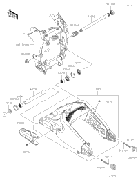 【⠀Armページ 】 2003 Kawasaki Ninja Zx7r Zx750p Rear Swingarm Back Suspension