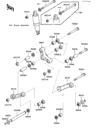 1985 Kawasaki Ninja (ZX900-A2) Rear Suspension | Babbitts Kawasaki