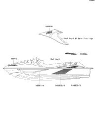 2007 Kawasaki JET SKI STX-12F (JT1200D7F) Decals(Blue)(D7f)(Us
