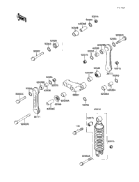 1990 Kawasaki NINJA 250R (EX250-F4) Suspension/Shock Absorber