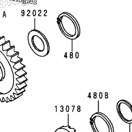 1996 Kawasaki KDX200 (KDX200-H2) Kickstarter Mechanism | Babbitts