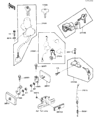すーページ 1984 Kawasaki GPz (ZX550-A1) Ignition Switch/Locks/Refectors