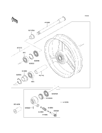 1998 Kawasaki NINJA ZX-11 (ZX1100-D6) Front Wheel | CyclePartsNation