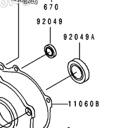 1995 Kawasaki NINJA ZX-7 (ZX750-L3) Engine Cover(S) | Babbitts