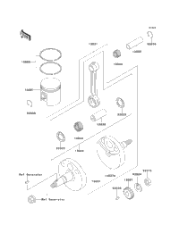 1997 Kawasaki KX60 (KX60-B13) Crankshaft/Piston(S) | Babbitts