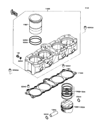1990 Kawasaki NINJA ZX-7 (ZX750-H2) Cylinder/Piston(S) | Babbitts