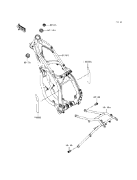 K商品です。 1994 94 Kawasaki KX125 Subrame Chassis Sub Frame OEM kx 125