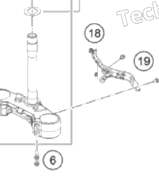 2025 KTM 390 DUKE, blue - B.D. Chassis Front Fork, Triple Clamp